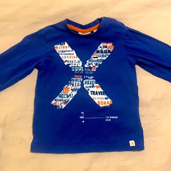 Mexx toddler blue long sleeve T-shirt shirt 18-24months - Picture 1 of 5